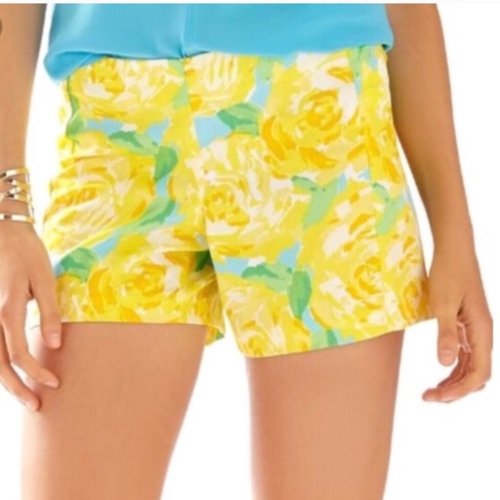 EUC Lilly Pulitzer First Impression yellow shorts